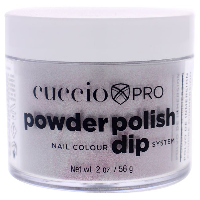 Cuccio Pro Powder Polish Nail Colour Dip System - Silver With Baby Pink Glitter by Cuccio for Women - 1.6 oz Nail Powder