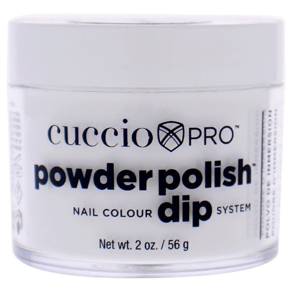 Cuccio Pro Powder Polish Nail Colour Dip System - White With Silver Mica by Cuccio for Women - 1.6 oz Nail Powder