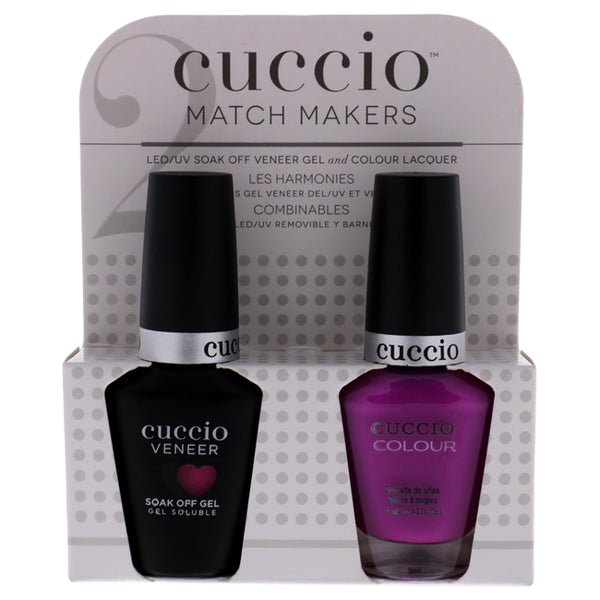 Cuccio Match Makers Set - Limitless by Cuccio for Women - 2 Pc 0.44oz Veneer Soak Of Gel Nail Polish, 0.43oz Colour Nail Polish