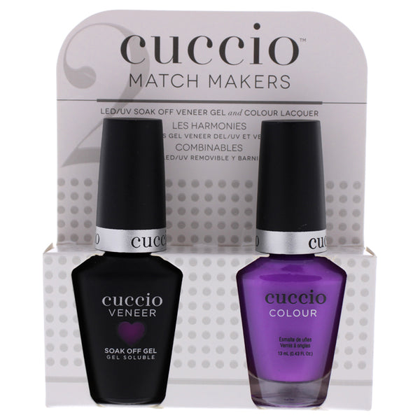 Cuccio Match Makers Set - Agent Of Change by Cuccio for Women - 2 Pc 0.44oz Veneer Soak Of Gel Nail Polish, 0.43oz Colour Nail Polish