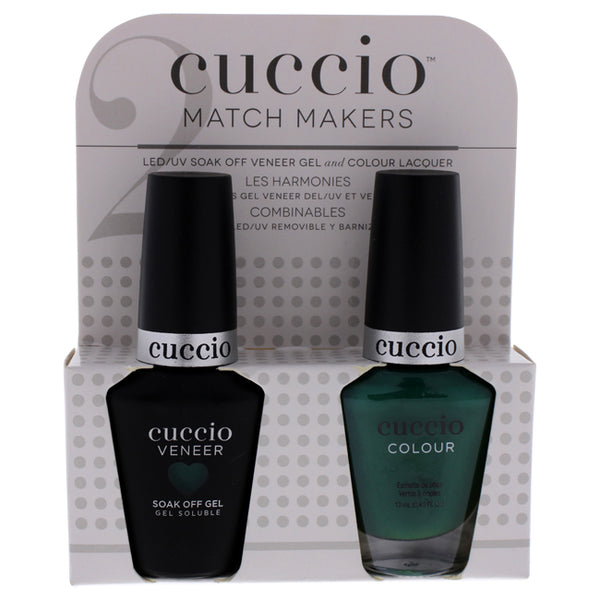 Cuccio Match Makers Set - Jakarta Jade by Cuccio for Women - 2 Pc 0.44oz Veneer Soak Of Gel Nail Polish, 0.43oz Colour Nail Polish