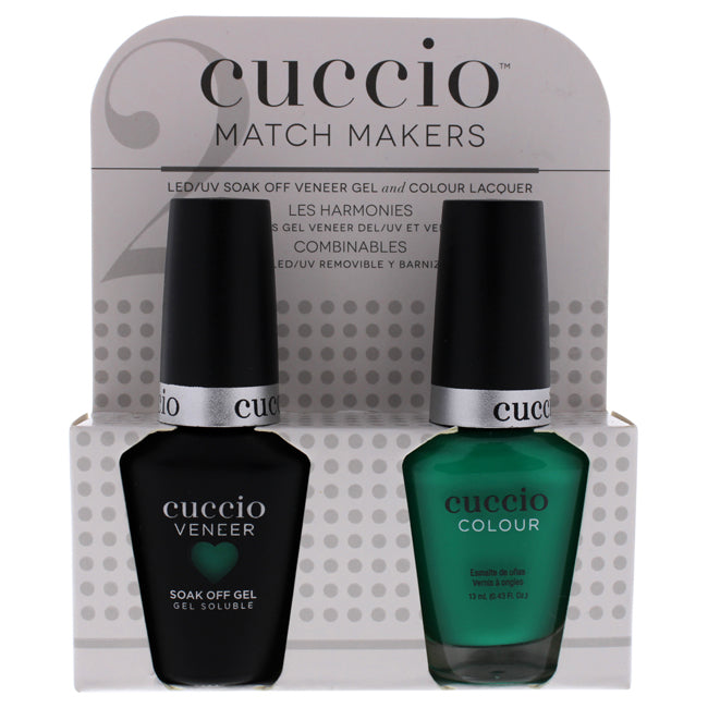 Cuccio Match Makers Set - Make A Difference by Cuccio for Women - 2 Pc 0.44oz Veneer Soak Of Gel Nail Polish, 0.43oz Colour Nail Polish