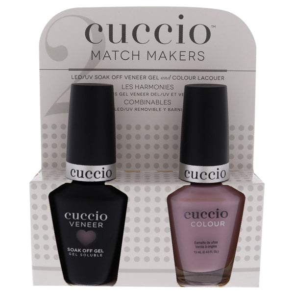 Cuccio Match Makers Set - On Pointe by Cuccio for Women - 2 Pc 0.44oz Veneer Soak Of Gel Nail Polish, 0.43oz Colour Nail Polish