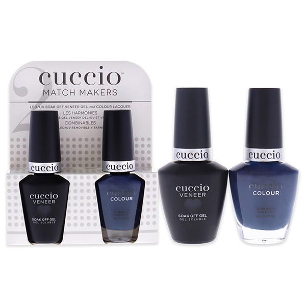 Cuccio Match Makers Set - Wild Knights by Cuccio for Women - 2 Pc 0.44oz Veneer Soak Of Gel Nail Polish, 0.43oz Colour Nail Polish