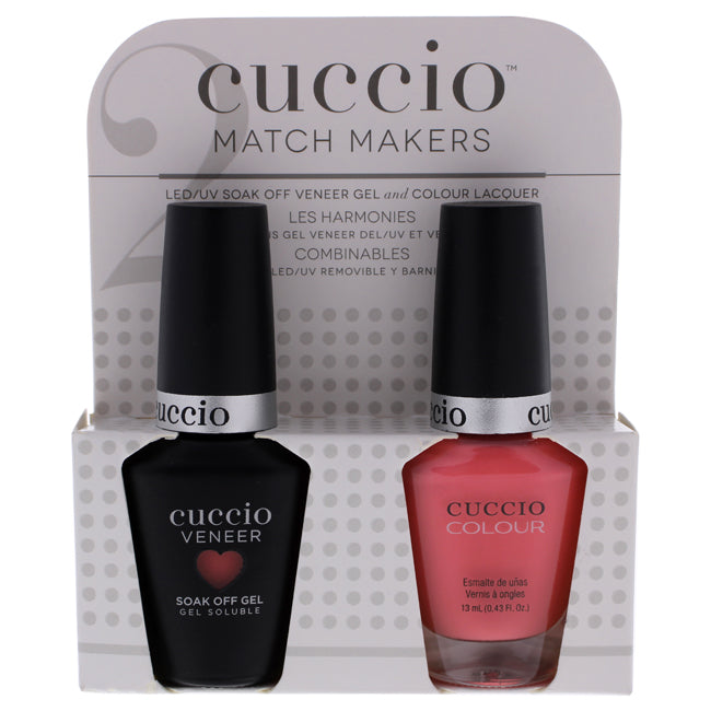 Cuccio Match Makers Set - All Decked Out by Cuccio for Women - 2 Pc 0.44oz Veneer Soak Of Gel Nail Polish, 0.43oz Colour Nail Polish