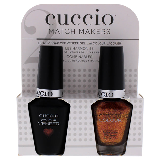 Cuccio Match Makers Set - Higher Grounds by Cuccio for Women - 2 Pc 0.44oz Veneer Soak Of Gel Nail Polish, 0.43oz Colour Nail Polish