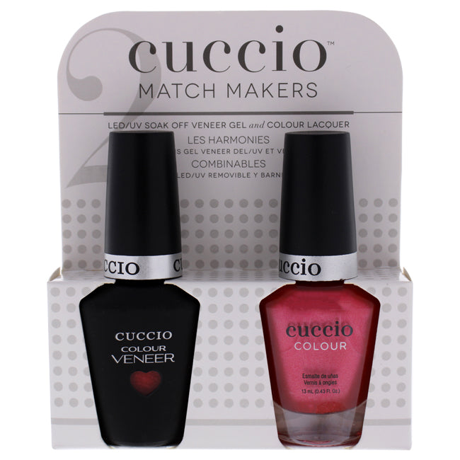 Cuccio Match Makers Set - Sicilian Summer by Cuccio for Women - 2 Pc 0.44oz Veneer Soak Of Gel Nail Polish, 0.43oz Colour Nail Polish