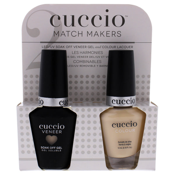 Cuccio Match Makers Set - So So Sofia by Cuccio for Women - 2 Pc 0.44oz Veneer Soak Of Gel Nail Polish, 0.43oz Colour Nail Polish