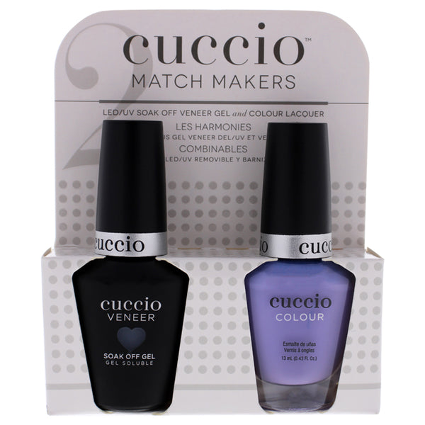 Cuccio Match Makers Set - Jamaica me Crazy by Cuccio for Women - 2 Pc 0.44oz Veneer Soak Of Gel Nail Polish, 0.43oz Colour Nail Polish