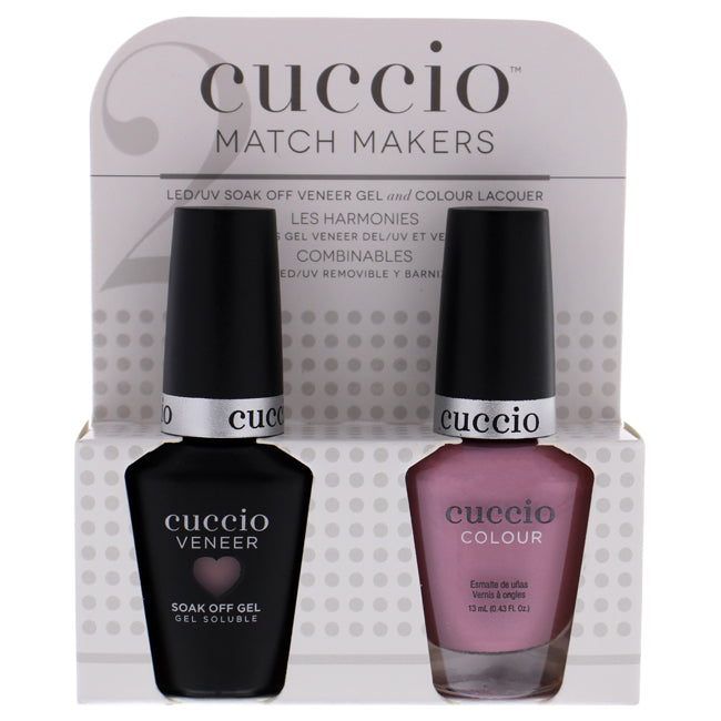 Cuccio Match Makers Set - Bali Bliss by Cuccio for Women - 2 Pc 0.44oz Veneer Soak Of Gel Nail Polish, 0.43oz Colour Nail Polish