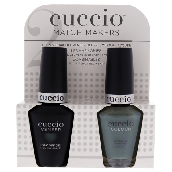 Cuccio Match Makers Set - Dubai Me An Island by Cuccio for Women - 2 Pc 0.44oz Veneer Soak Of Gel Nail Polish, 0.43oz Colour Nail Polish