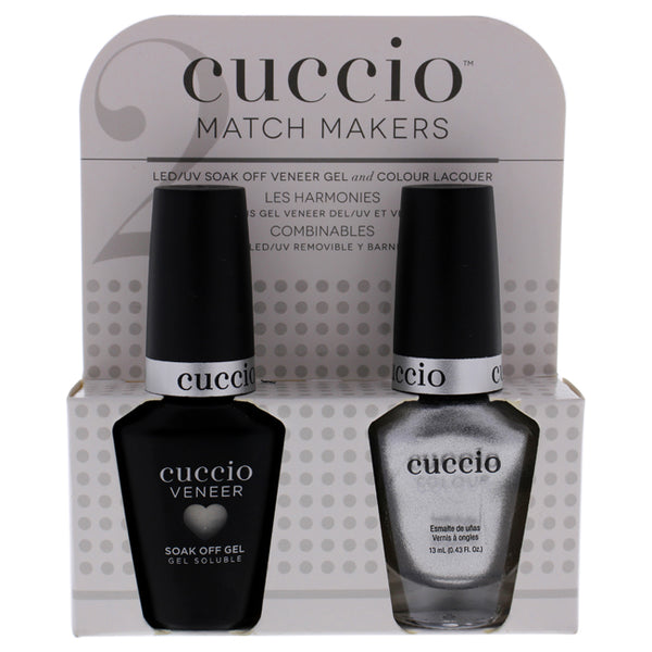 Cuccio Match Makers Set - Hong Kong Harbor by Cuccio for Women - 2 Pc 0.44oz Veneer Soak Of Gel Nail Polish, 0.43oz Colour Nail Polish