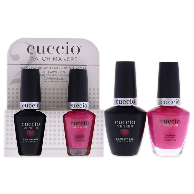 Cuccio Match Makers Set - Totally Tokyo by Cuccio for Women - 2 Pc 0.44oz Veneer Soak Off Gel Nail Polish, 0.43oz Colour Nail Polish