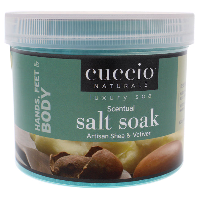 Cuccio Luxury Spa Scentual Salt Soak - Artisan Shea and Vetiver by Cuccio for Unisex - 29 oz Bath Salts