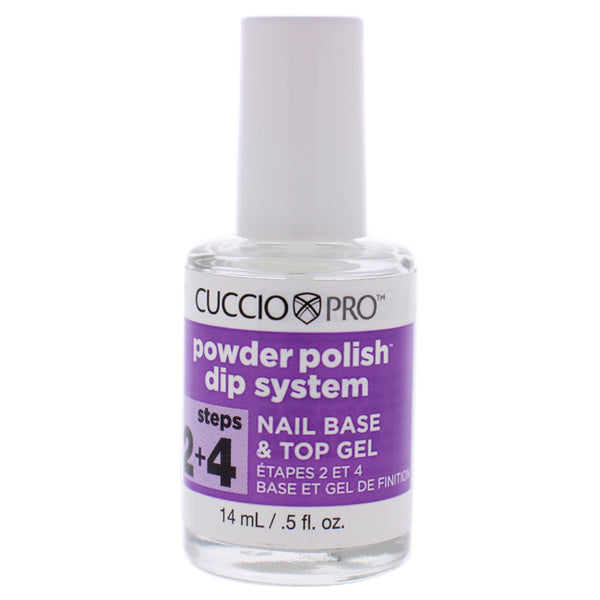 Cuccio Pro Powder Polish Dip System Nail Base and Top Gel - Step 2 and 4 by Cuccio for Women - 0.5 oz Nail Polish