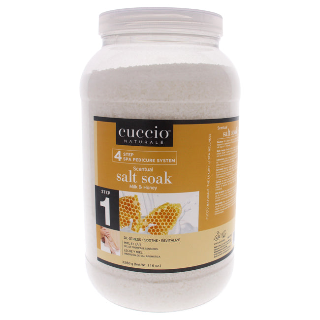 Cuccio Luxury Spa Scentual Salt Soak - Milk and Honey by Cuccio for Unisex - 120 oz Bath Salts