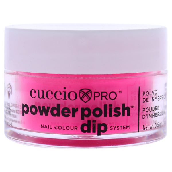 Cuccio Pro Powder Polish Nail Colour Dip System - Neon Pink Dark by Cuccio for Women - 0.5 oz Nail Powder