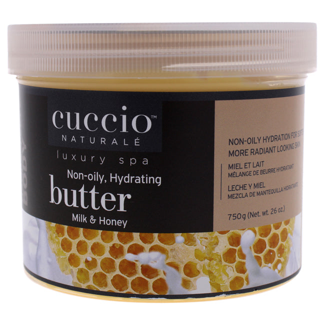 Cuccio Luxury Spa Non-Oily Hydrating Butter - Milk and Honey by Cuccio for Unisex - 26 oz Body Butter