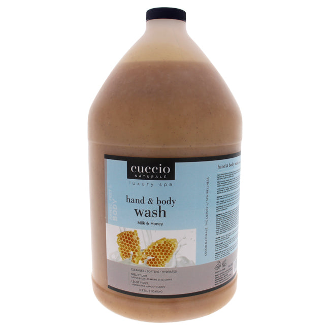 Cuccio Luxury Spa Hand and Body Wash - Milk and Honey by Cuccio for Unisex - 1 Gallon Body Wash