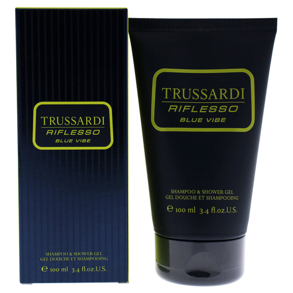Trussardi Riflesso Blue Vibe by Trussardi for Men - 3.4 oz Shampoo and Shower Gel