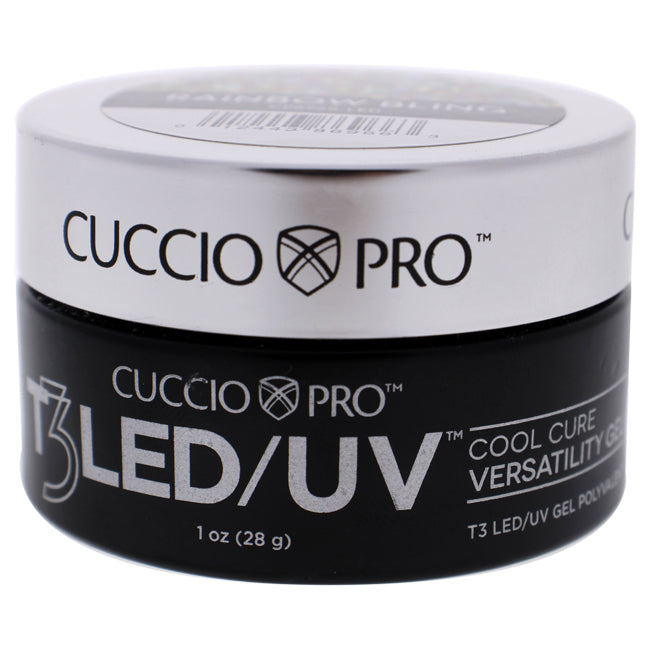 Cuccio Pro T3 Cool Cure Versatility Gel - Rainbow Bling by Cuccio Pro for Women - 1 oz Nail Gel