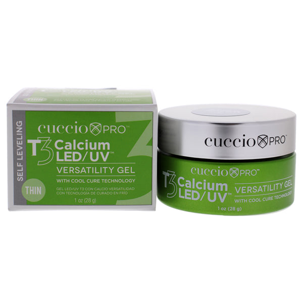 Cuccio Pro T3 Calcium Versatility Gel - Self Leveling White by Cuccio Pro for Women - 1 oz Nail Gel