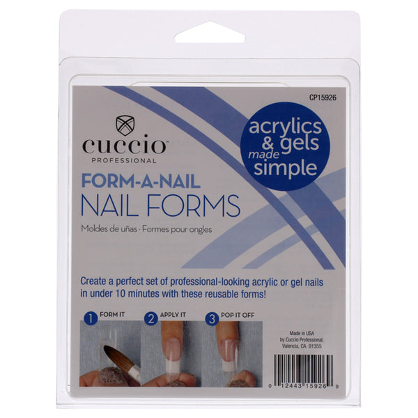Cuccio Pro Form-A-Nail Forms by Cuccio Pro for Women - 24 Pc Acrylic Nails