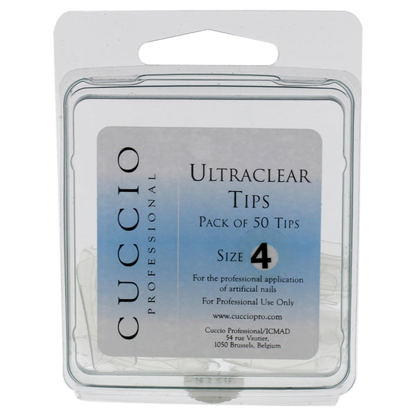 Cuccio Pro Ultraclear Tips - 4 by Cuccio Pro for Women - 50 Pc Acrylic Nails