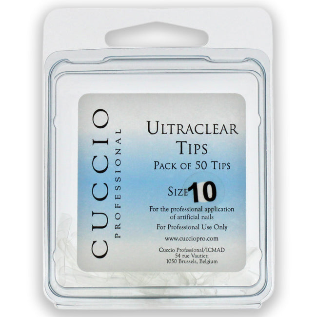 Cuccio Pro Ultraclear Tips - 10 by Cuccio Pro for Women - 50 Pc Acrylic Nails