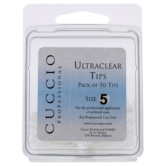 Cuccio Pro Ultraclear Tips - 5 by Cuccio Pro for Women - 50 Pc Acrylic Nails