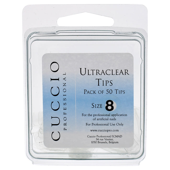 Cuccio Pro Ultraclear Tips - 8 by Cuccio Pro for Women - 50 Pc Acrylic Nails