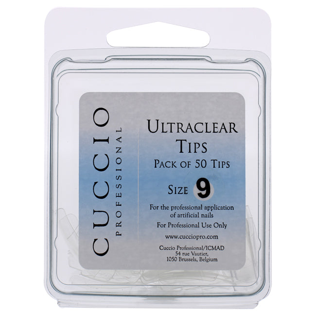 Cuccio Pro Ultraclear Tips - 9 by Cuccio Pro for Women - 50 Pc Acrylic Nails