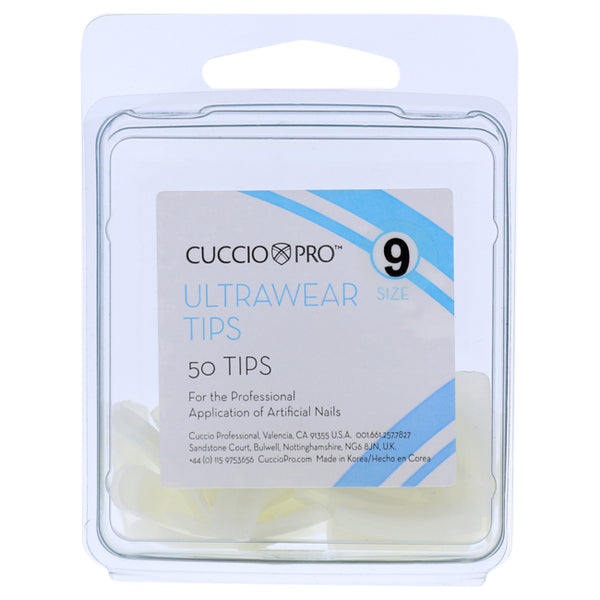Cuccio Pro Ultrawear Tips - 9 by Cuccio Pro for Women - 50 Pc Acrylic Nails