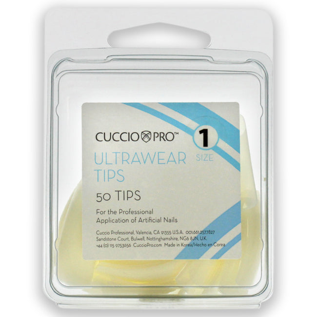 Cuccio Pro Ultrawear Tips - 1 by Cuccio Pro for Women - 50 Pc Acrylic Nails