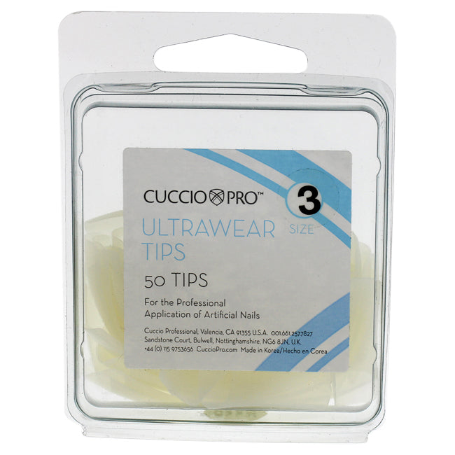 Cuccio Pro Ultrawear Tips - 3 by Cuccio Pro for Women - 50 Pc Acrylic Nails