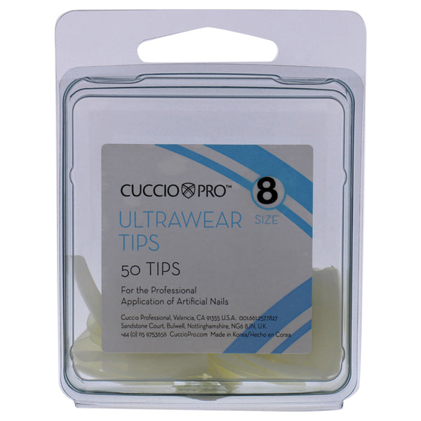 Cuccio Pro Ultrawear Tips - 8 by Cuccio Pro for Women - 50 Pc Acrylic Nails