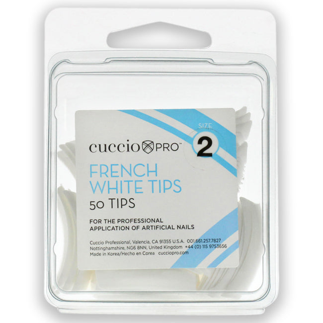 Cuccio Pro French White Tips - 2 by Cuccio Pro for Women - 50 Pc Acrylic Nails