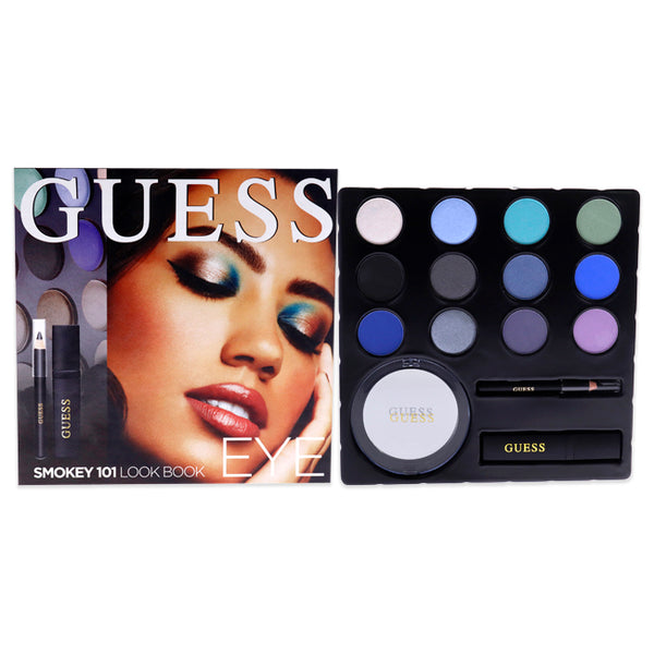 Guess Beauty Eye Lookbook - 101 Smokey by Guess for Women - 3 Pc Kit 0.14oz Volumizing Black Mascara, 0.48oz Eye Shadow, 0.017oz Soft Kohl Black Eyeliner