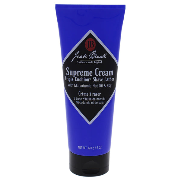 Jack Black Supreme Cream Triple Cushion Shave Lather by Jack Black for Men - 6 oz Shaving Cream