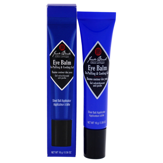 Jack Black Eye Balm De-Puffing and Cooling Gel by Jack Black for Unisex - 0.56 oz Gel