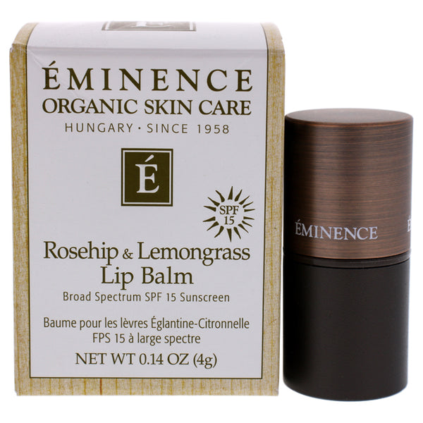 Eminence Rosehip and Lemongrass Lip Balm SPF 15 by Eminence for Unisex - 0.14 oz Lip Balm
