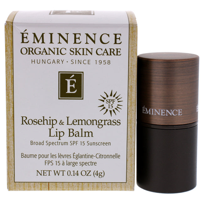 Eminence Rosehip and Lemongrass Lip Balm SPF 15 by Eminence for Unisex - 0.14 oz Lip Balm