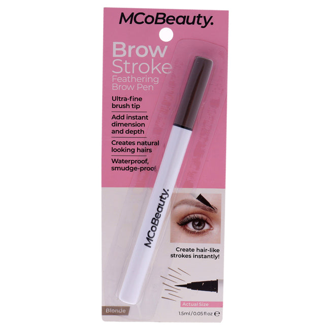 MCoBeauty Brow Stroke Feathering Brow Pen - Blonde by MCoBeauty for Women - 0.05 oz Eyebrow