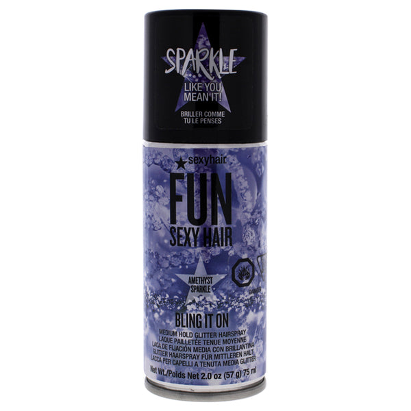 Sexy Hair Bling It On - Purple by Sexy Hair for Unisex - 2 oz Hairspray