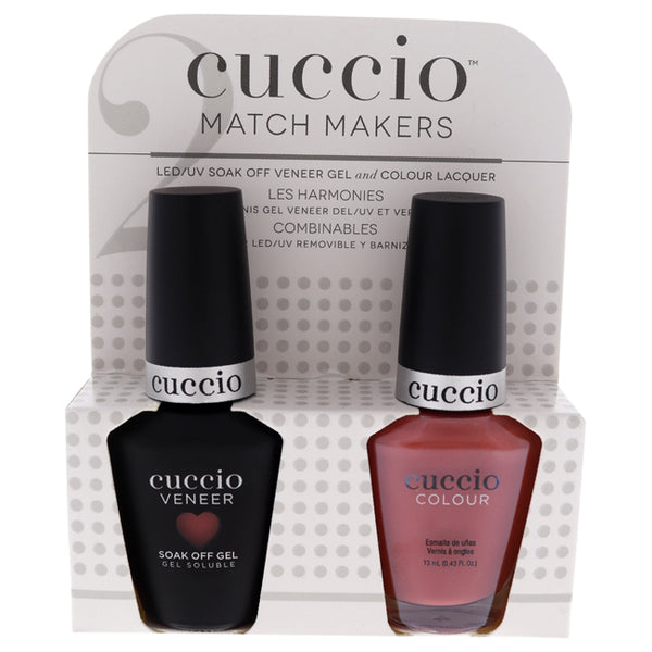 Cuccio Match Makers Set - Rooted by Cuccio for Women - 2 Pc 0.44oz Veneer Soak Of Gel Nail Polish, 0.43oz Colour Nail Polish