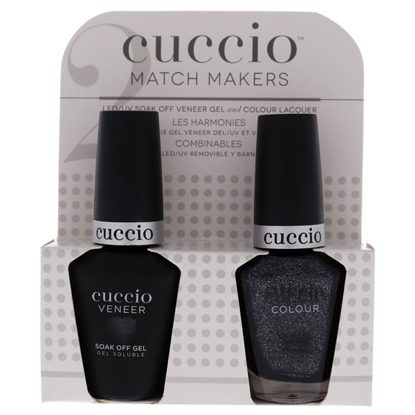 Cuccio Match Makers Set - Rolling Stone by Cuccio for Women - 2 Pc 0.44oz Veneer Soak Of Gel Nail Polish, 0.43oz Colour Nail Polish