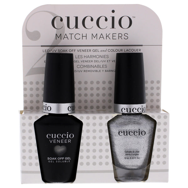 Cuccio Match Makers Set - Dance Dance Dance by Cuccio for Women - 2 Pc 0.44oz Veneer Soak Of Gel Nail Polish, 0.43oz Colour Nail Polish