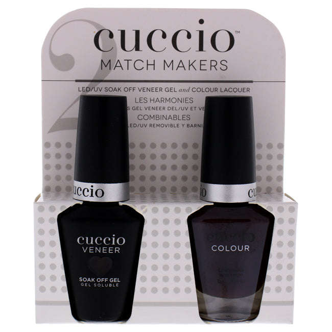 Cuccio Match Makers Set - Be Current by Cuccio for Women - 2 Pc 0.44oz Veneer Soak Of Gel Nail Polish, 0.43oz Colour Nail Polish