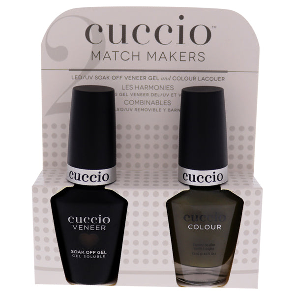 Cuccio Match Makers Set - Branch Out by Cuccio for Women - 2 Pc 0.44oz Veneer Soak Of Gel Nail Polish, 0.43oz Colour Nail Polish