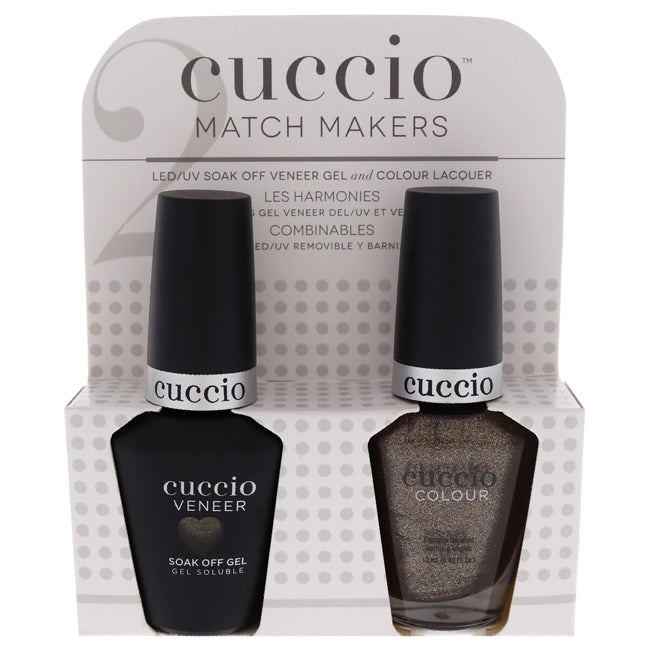 Cuccio Match Makers Set - Nurture Nature by Cuccio for Women - 2 Pc 0.44oz Veneer Soak Of Gel Nail Polish, 0.43oz Colour Nail Polish